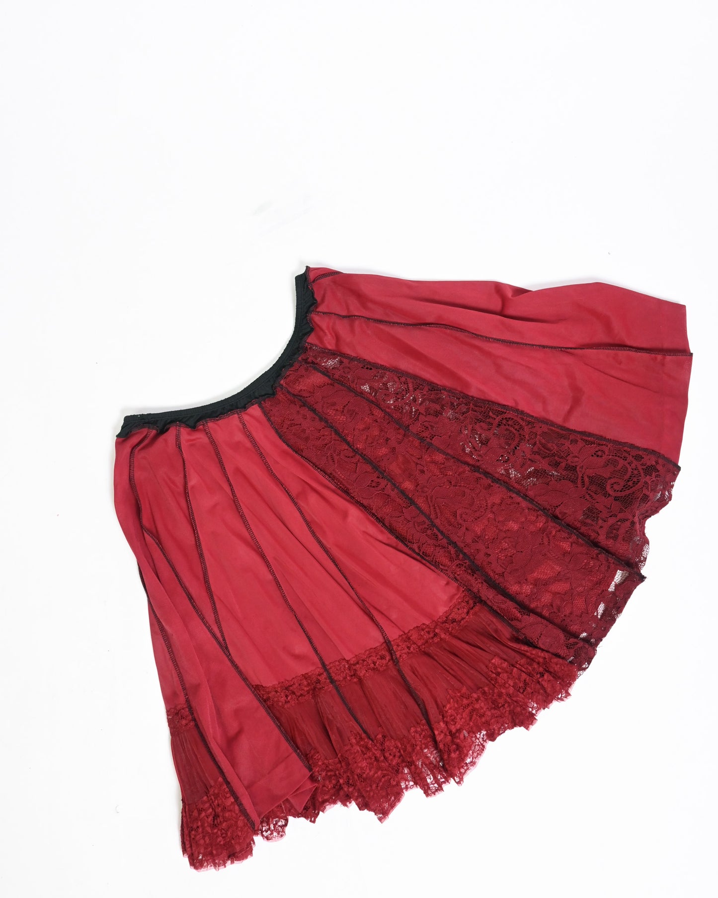 Red slip skirt