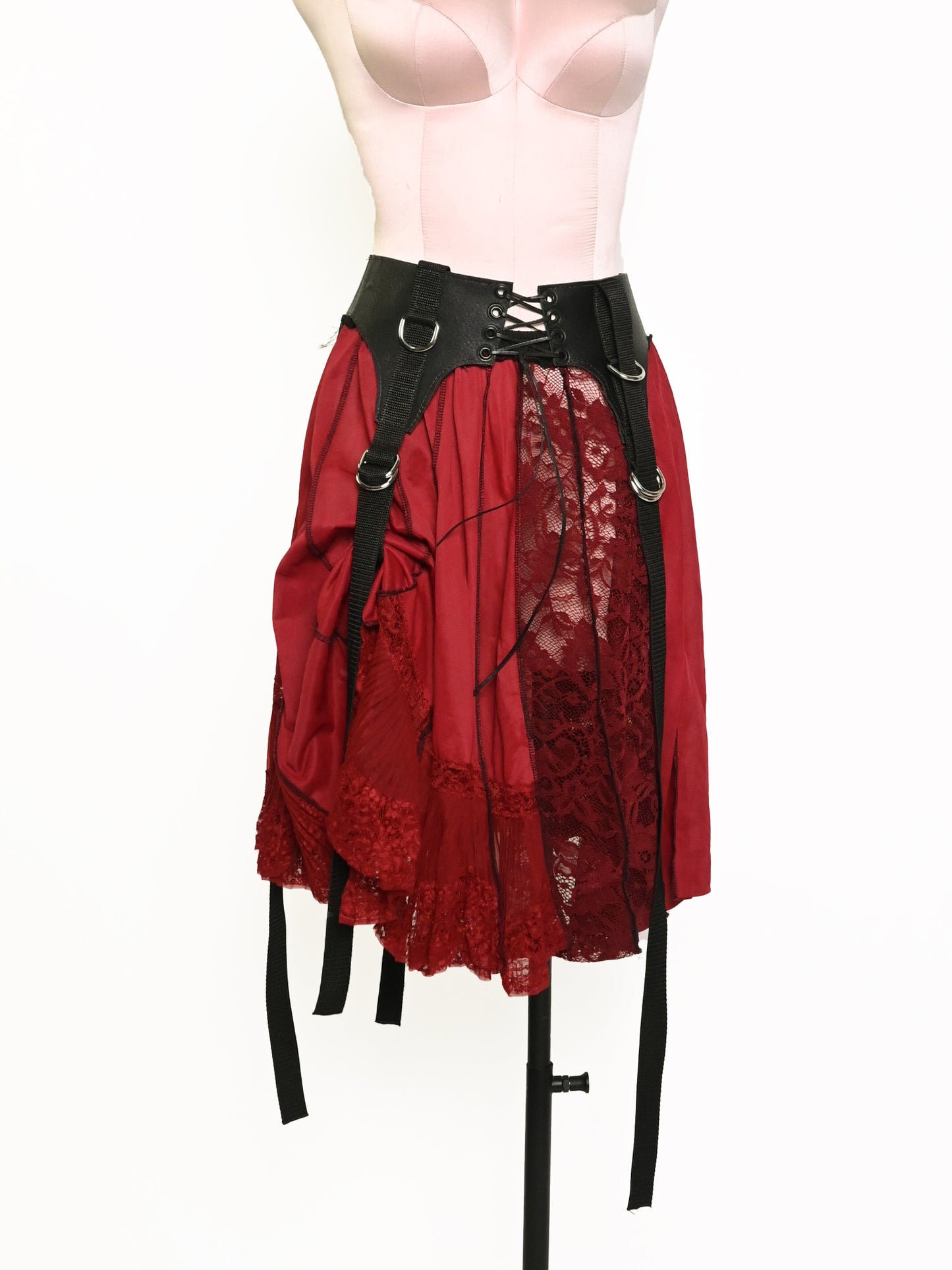 Red slip skirt