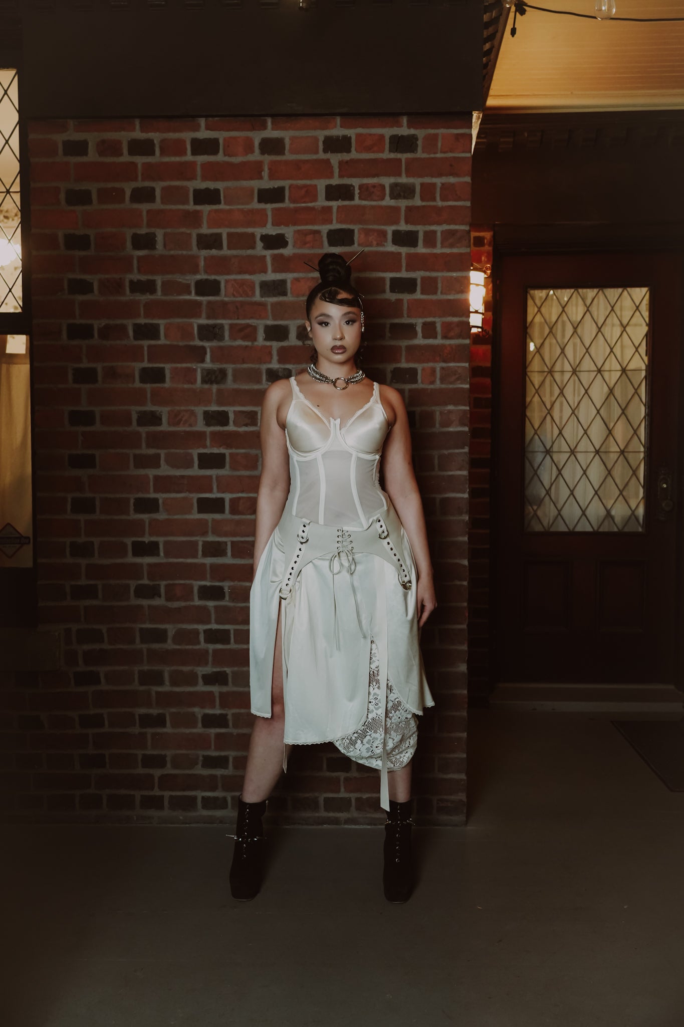 RACHEL'S sheer cream corset