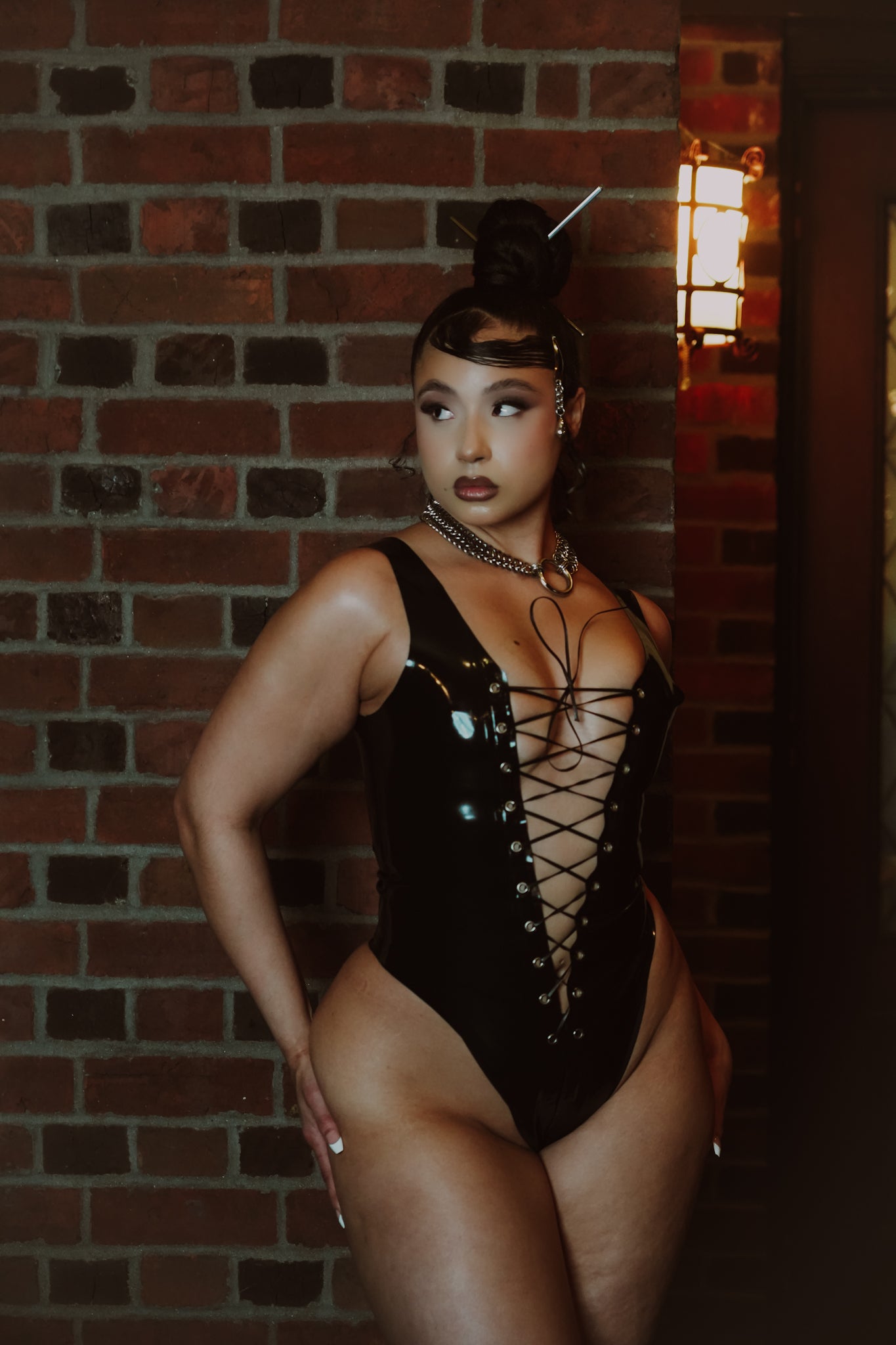 Rachel's latex body suit SAMPLE