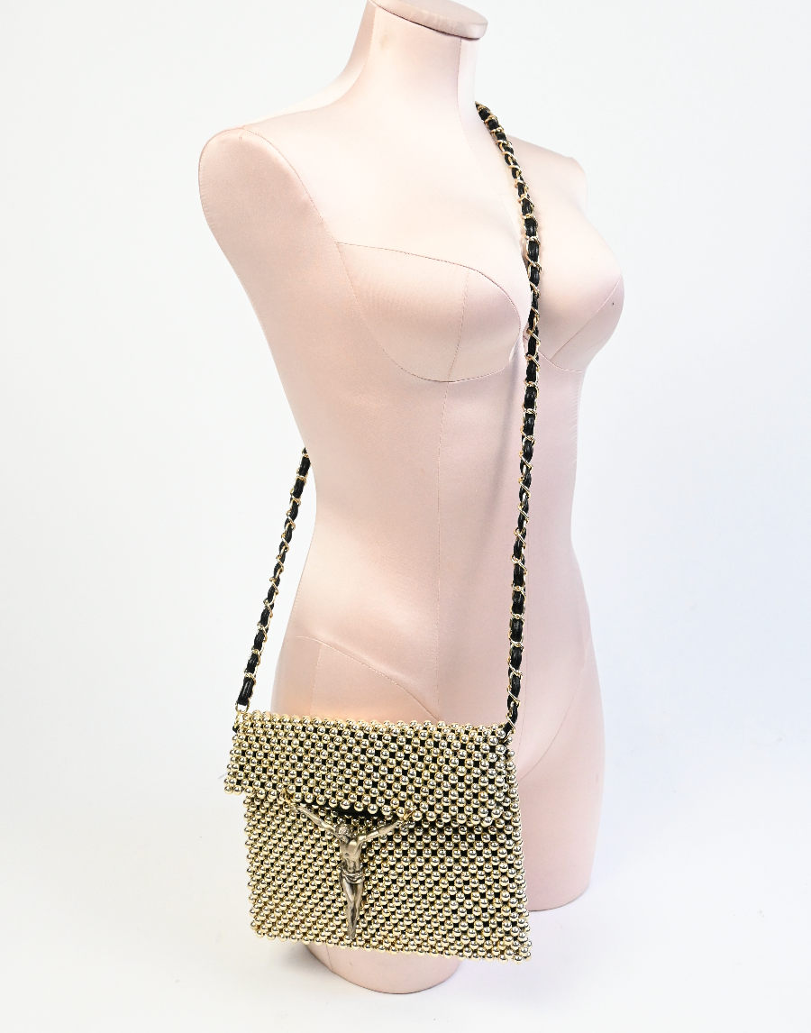 Jesus beaded purse