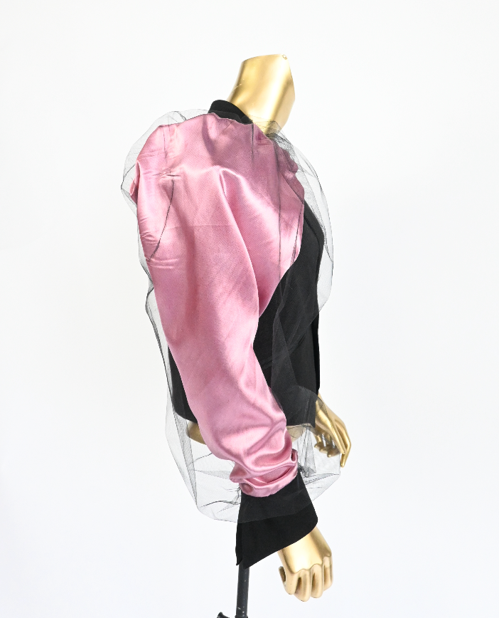 PINK PUFF SLEEVE BLAZER