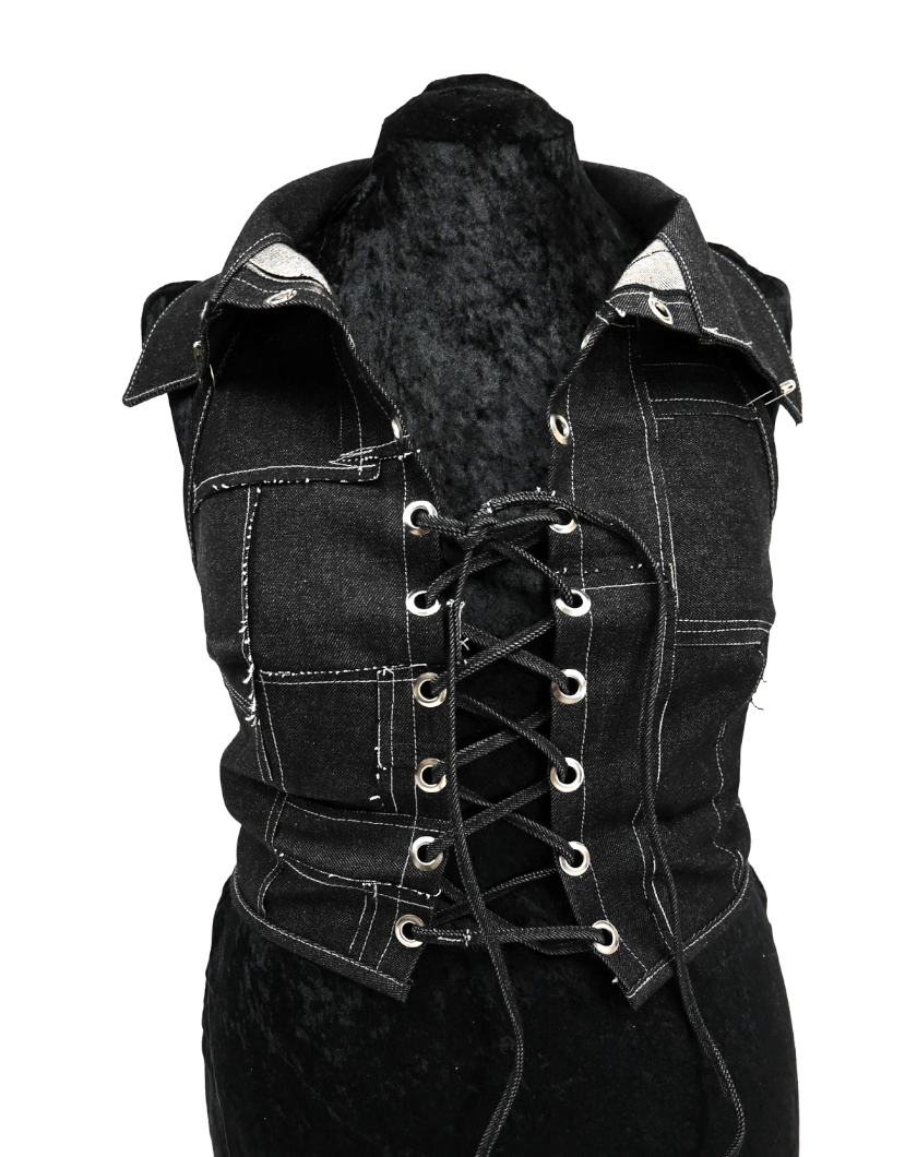 DYMOND and JULIA'S Lace-Up Halter with Collar (multiple sizes available)