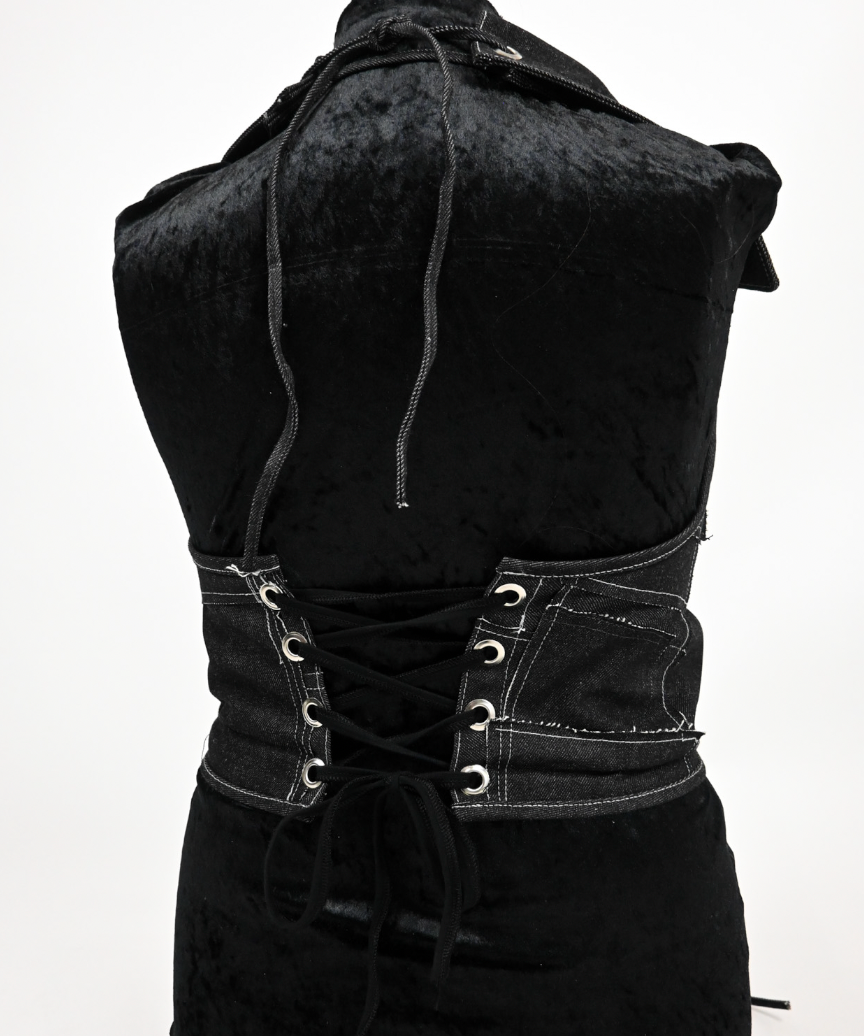 DYMOND and JULIA'S Lace-Up Halter with Collar (multiple sizes available)
