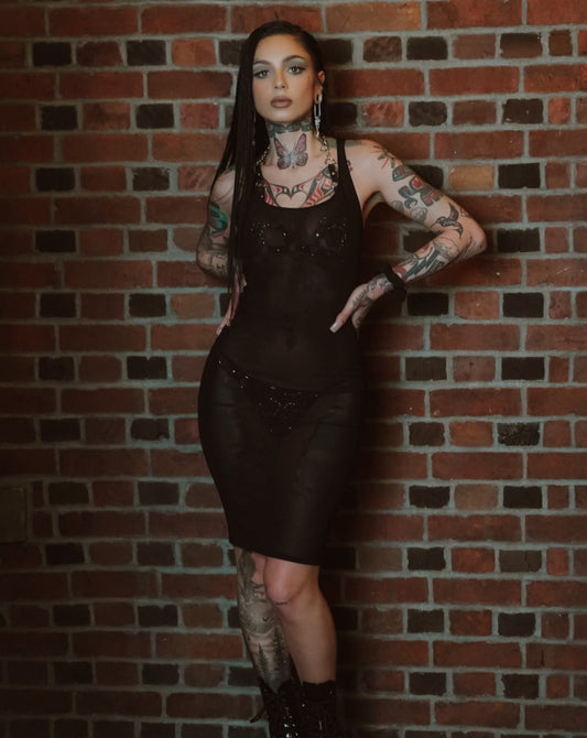 TAYLOR'S sheer zipper dress