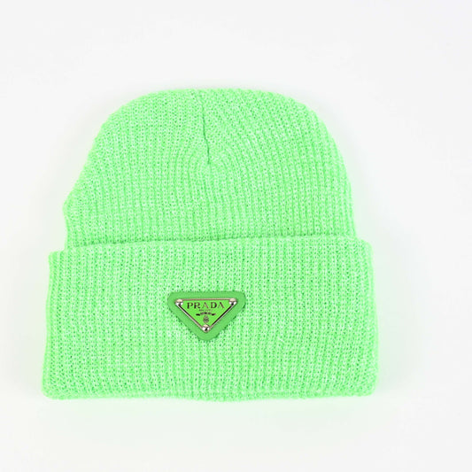 Lime Green Rib style beanie