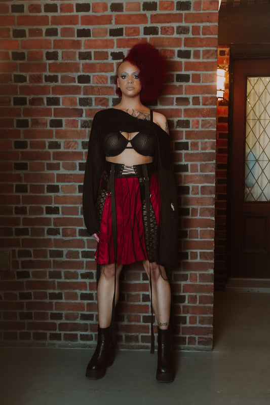 DANTE'S red slip skirt