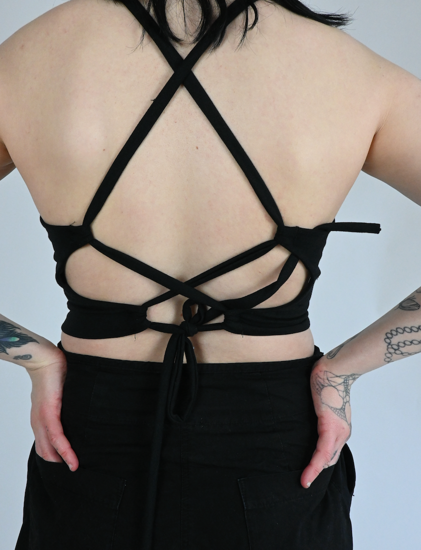 Tie back tank cropped (sizes available)