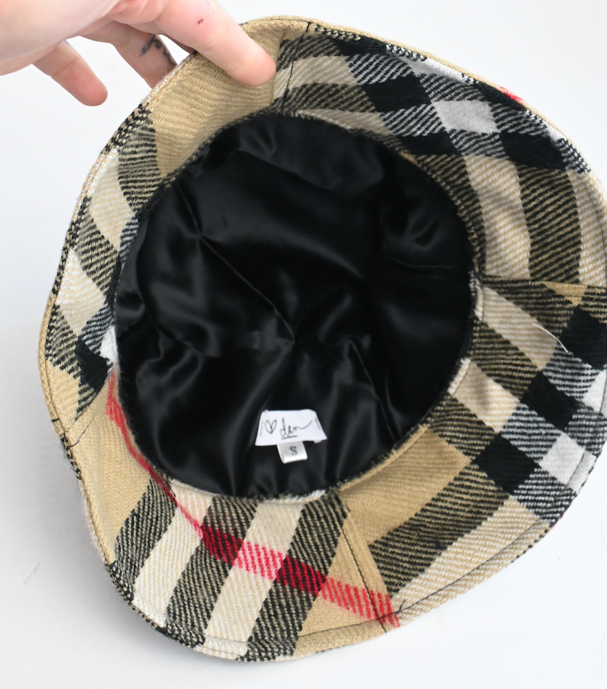 Burberry scarf (satin lined) bucket hats