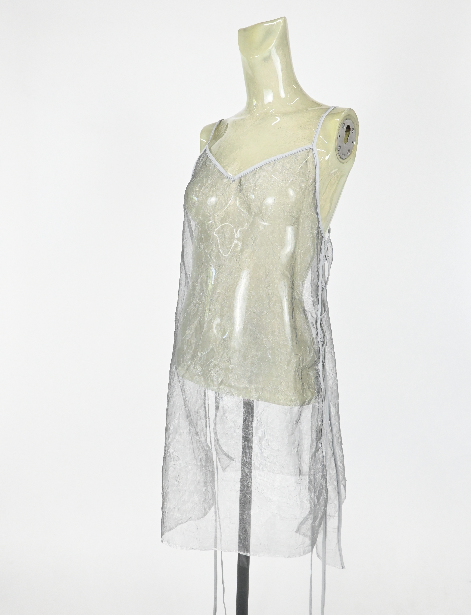 AVERY'S Sheer silver XX dress