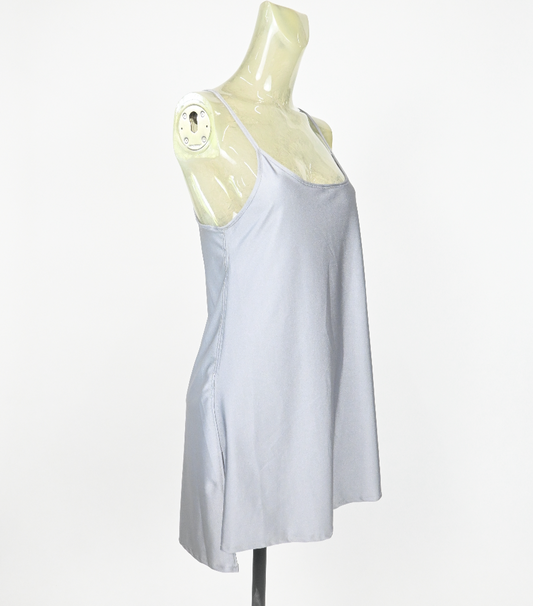 Silver slip dress