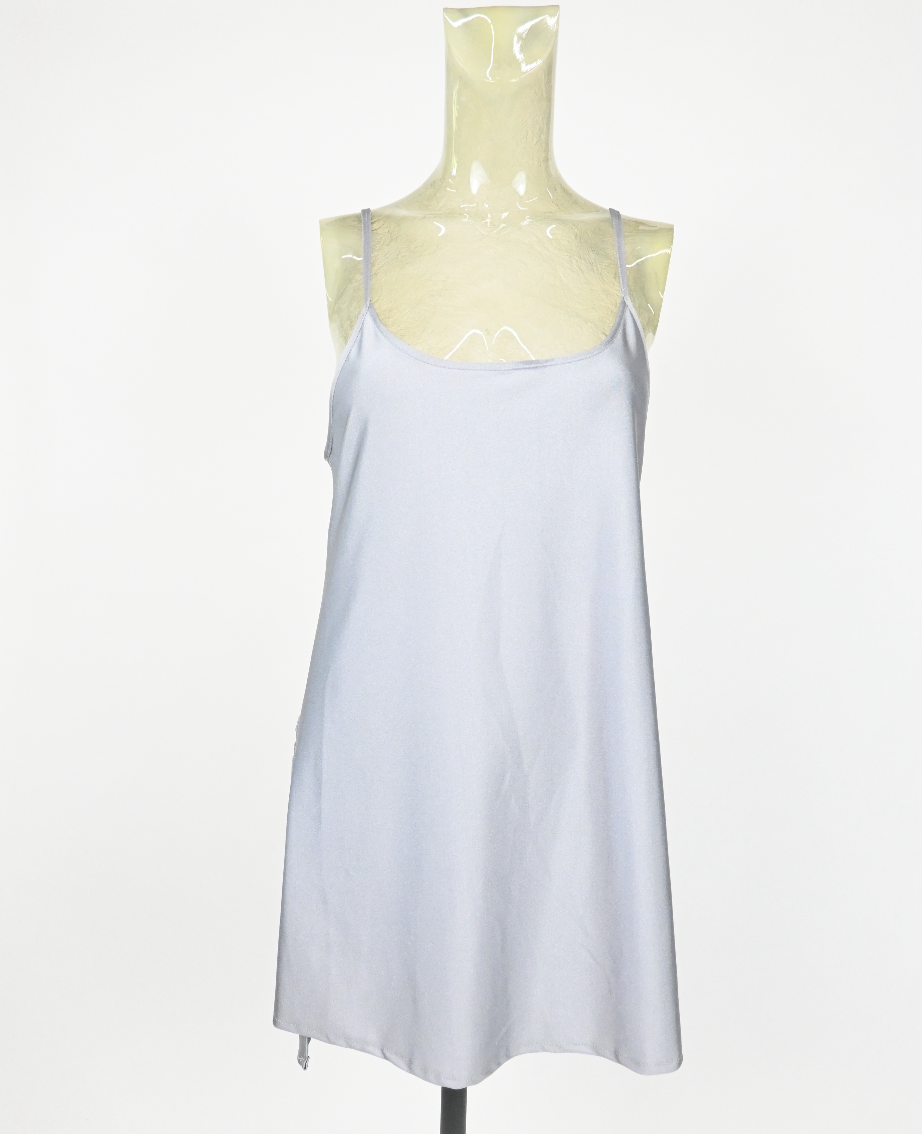 Silver slip dress