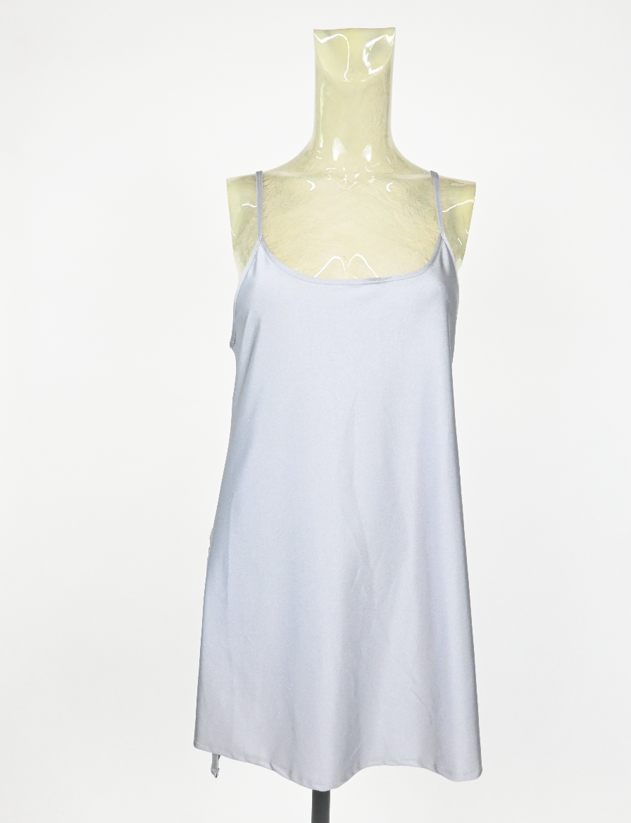 Silver slip dress