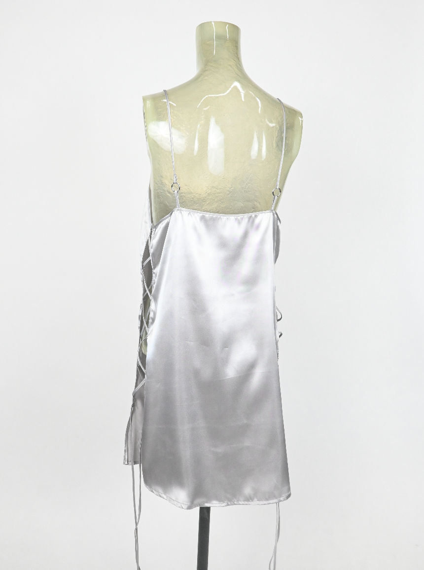 BINTOU'S Satin silver XX dress