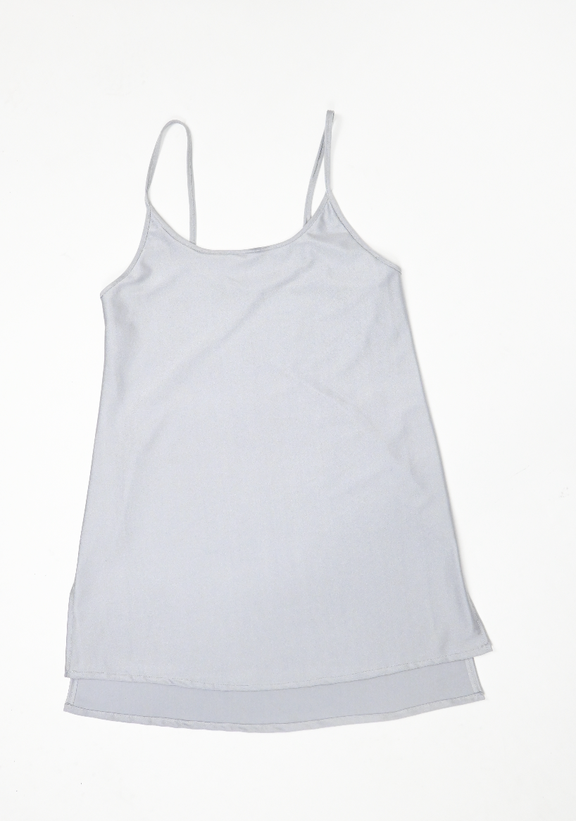 Silver slip dress