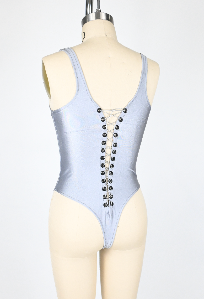 Lace up SILVER one piece (multiple sizes)