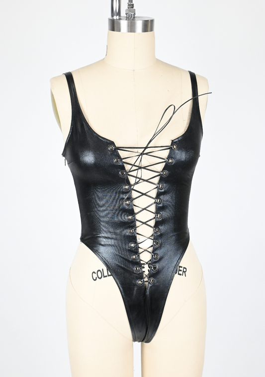 Lace up BLACK one piece (multiple sizes)