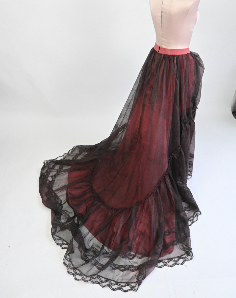 Finale black and pink train skirt (free alterations)