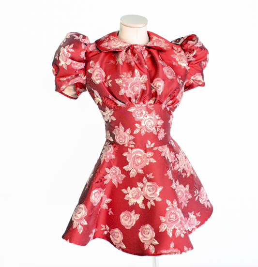 ROSE PUFF SLEEVE DRESS