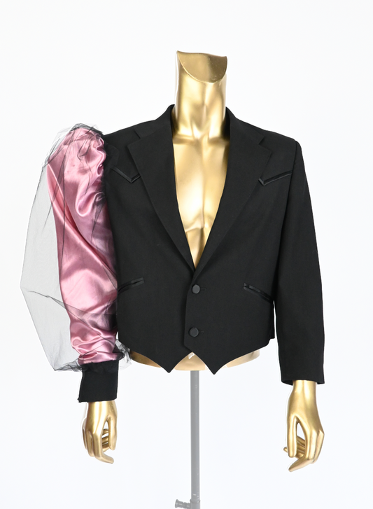 PINK PUFF SLEEVE BLAZER