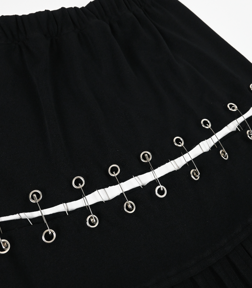 ME TO YOU knit safety pin skirt