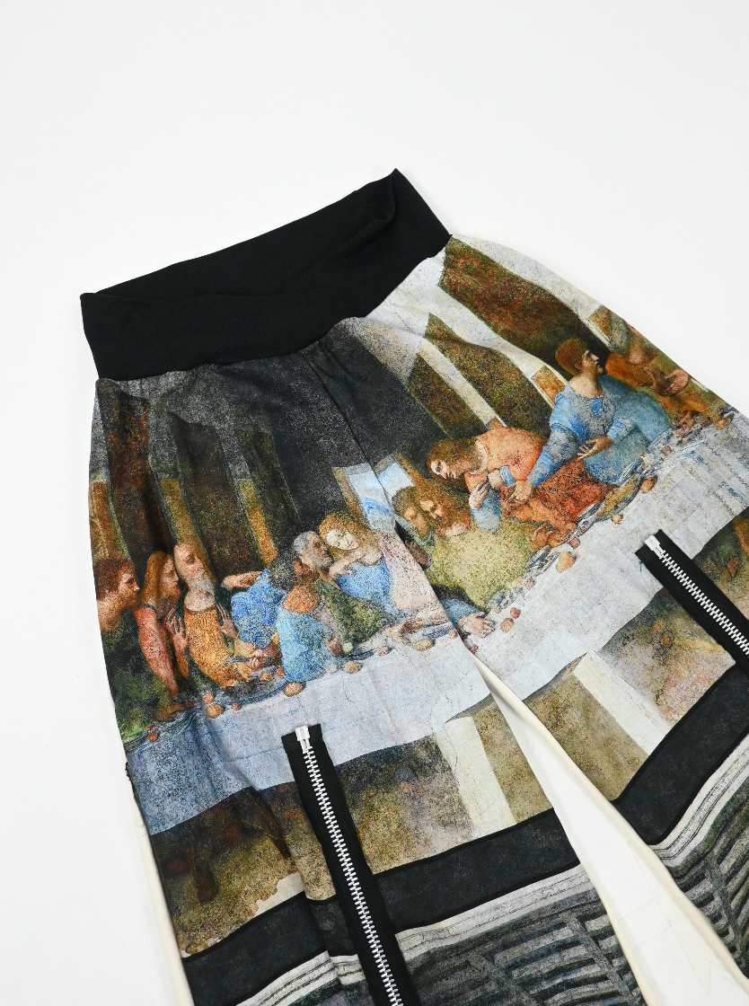 LAST SUPPER wide leg zip pants (Medium)