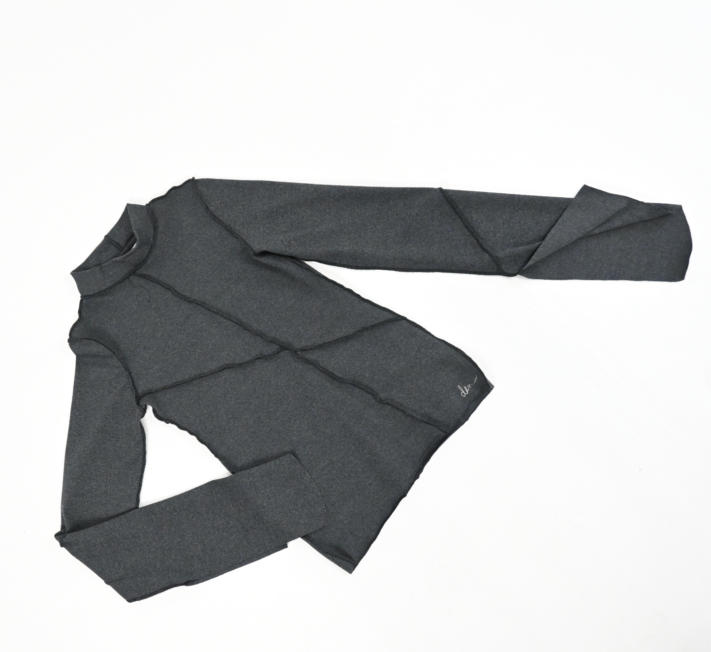 Long sleeve grey rib shirt  (multiple sizes)