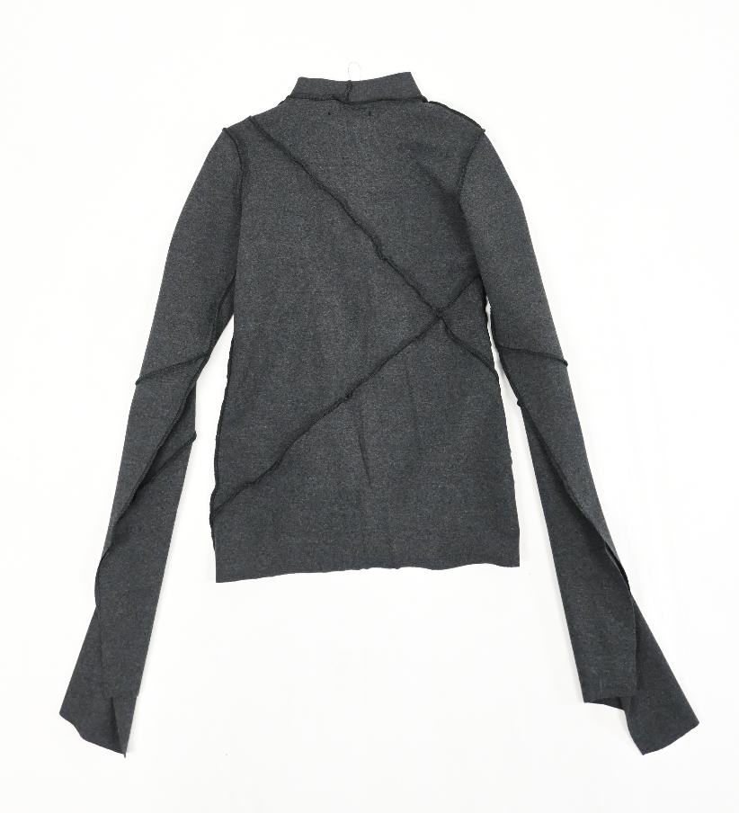 Long sleeve grey rib shirt  (multiple sizes)