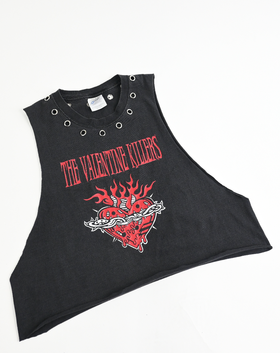 The Valentine Killers silver GROMMET TANK (large)