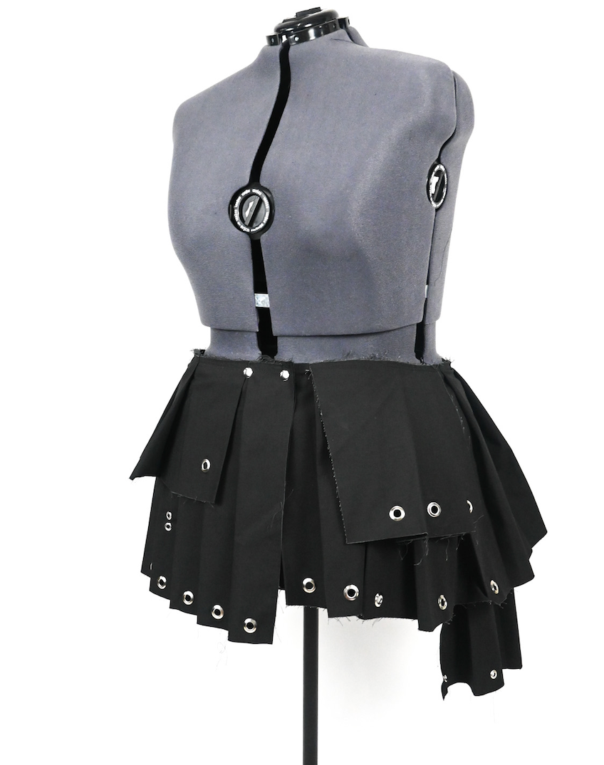 Pleated Black layering skirt 2XL