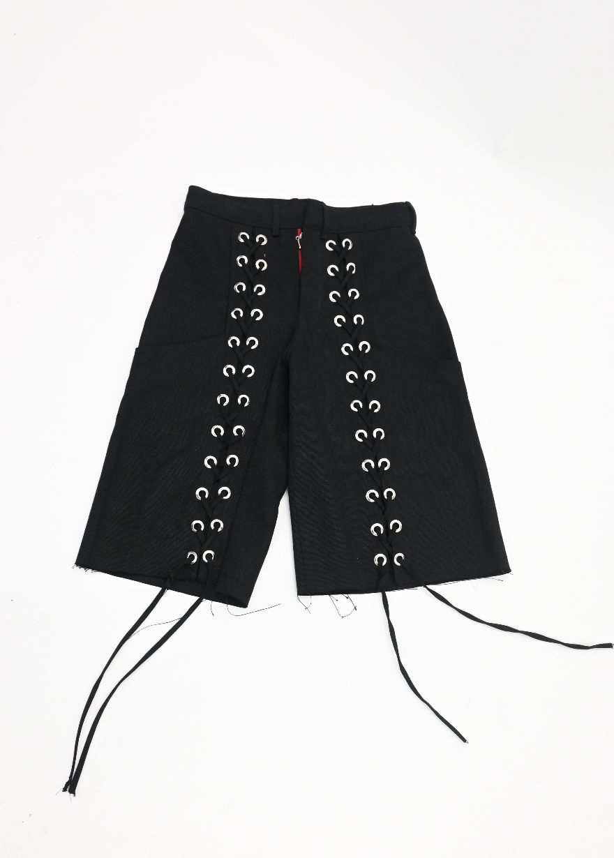 HEMP canvas Lace Up shorts ARCHIVE runway (multiple sizes)