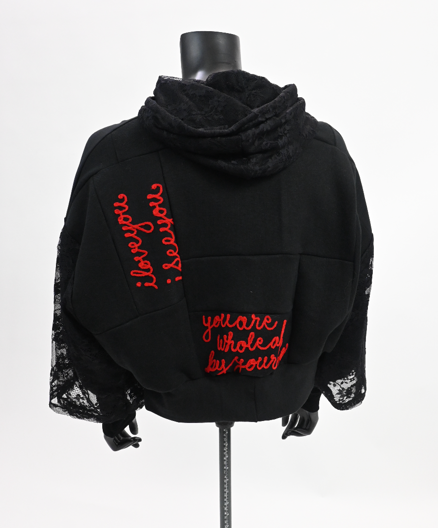 7:20:ME TO YOU chain-stitched leopard ARCHIVE hoodie