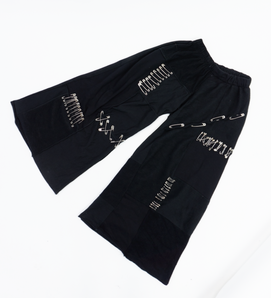 Fleece safety pin ARCHIVE runway pants (multiple sizes)