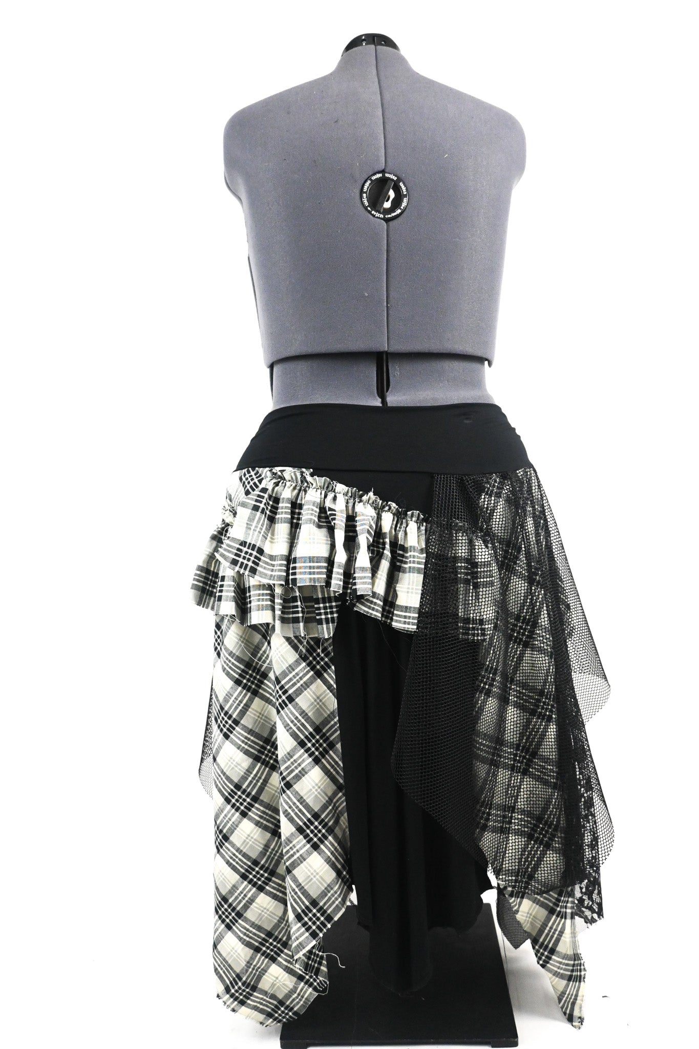 Check Black Layering Skirt XL/2XL