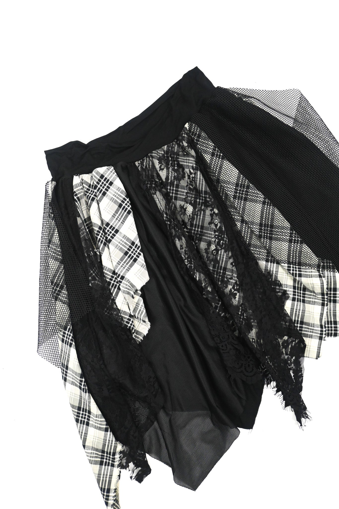 Check Black Layering Skirt XL/2XL