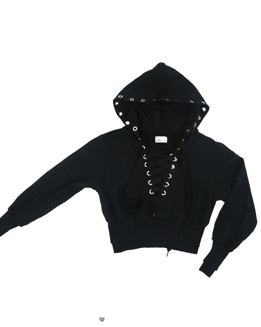 Lace up hoodie