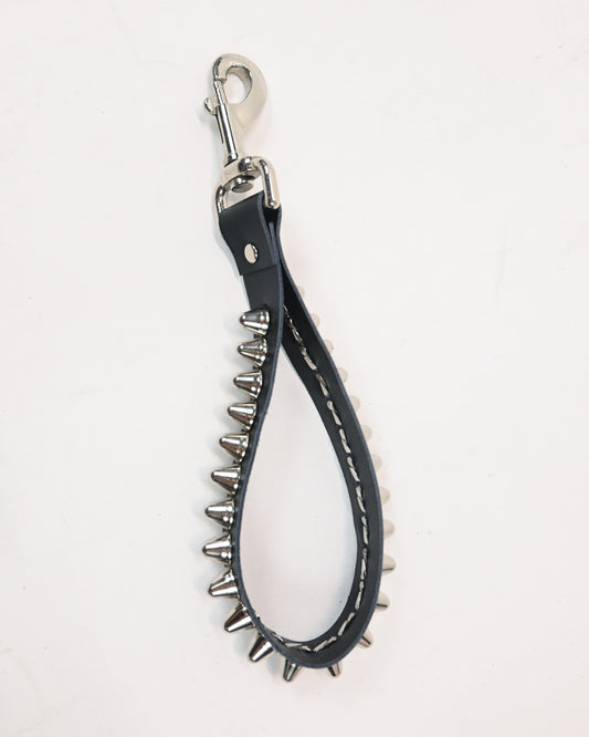 Studded leather keychains