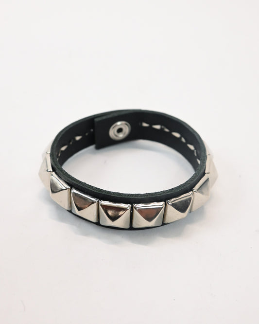 Studded leather cuffs