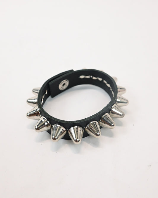 Studded leather cuffs