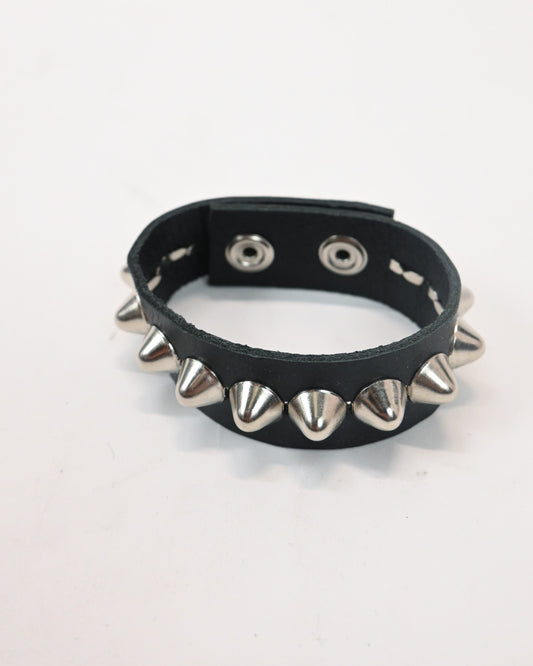 Studded leather cuffs