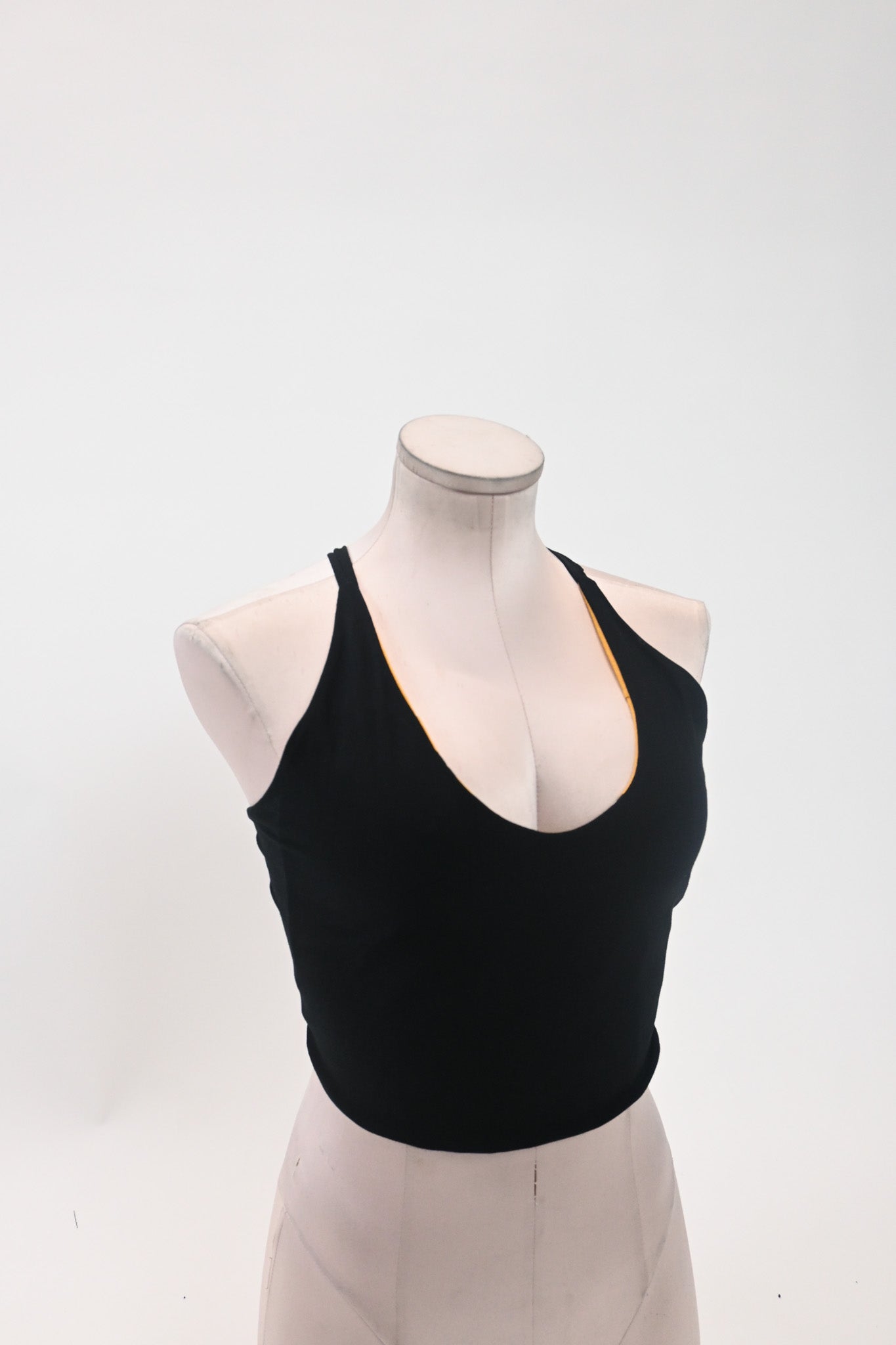 Reversible BIG MAMA / Black Tie back tank (M/L cropped)