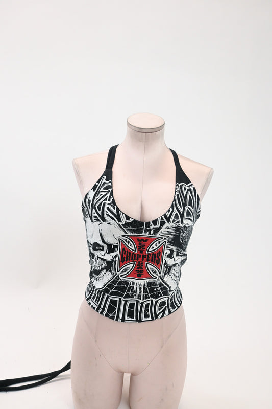 Reversible West Coast Choppers / Black Tie back tank (M/L)