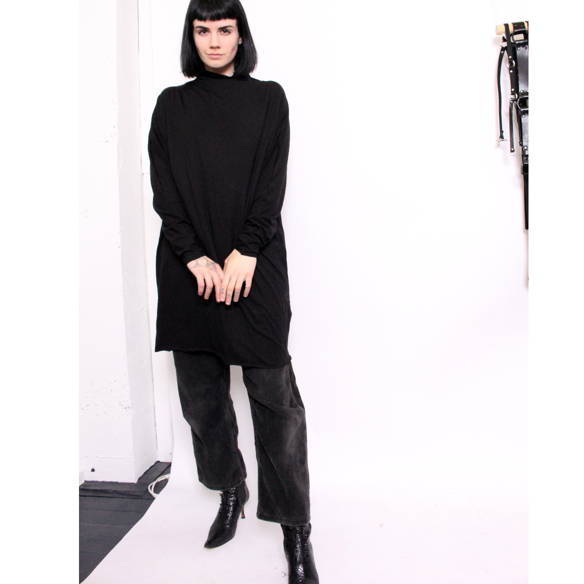 "Me to Me" MockNeck BatWing Dress