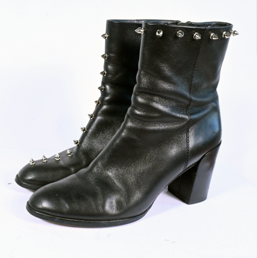 Spiked Alexander Wang Leather Ankle Boots