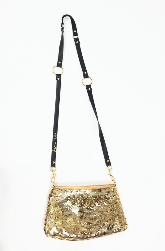 Gold slinky bag