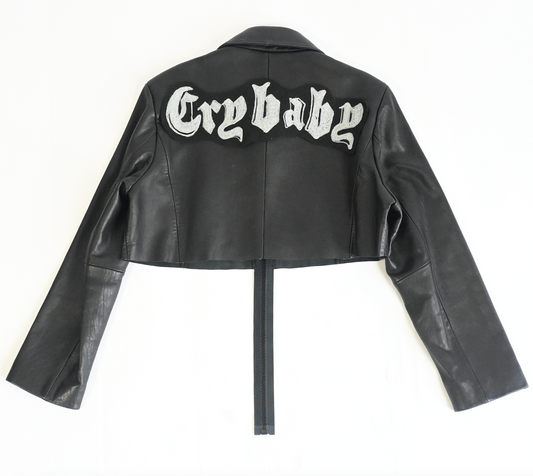 Leather "CRY BABY" jacket