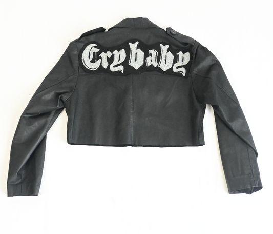 Leather "CRY BABY" jacket