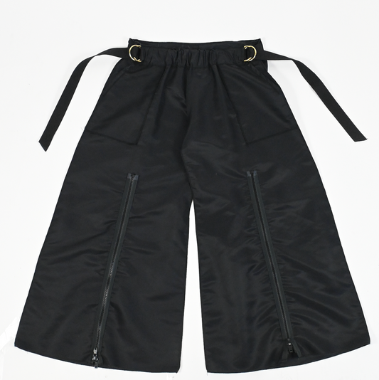 RUNWAY Black Nylon Zip pants (multiple sizes)