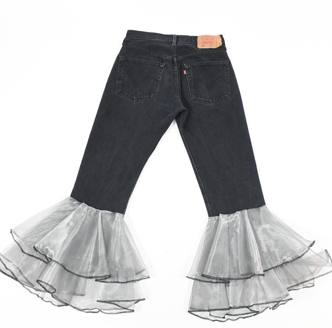 RUNWAY silver bottom denim