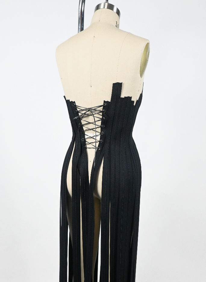 RUNWAY zipper corset dress
